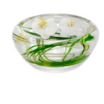 White Phalaenopsis Flower Bowl Small