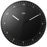 BC17 Braun classic large analogue wall clock - black