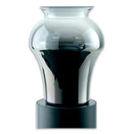 K-T Trophy Vase, Titanium Exterior / Transparent Interior