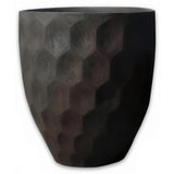 Conic Round Vase With Hexagone Pattern Cork
