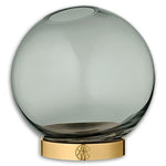 Globe Vase W. Stand Forest/Gold