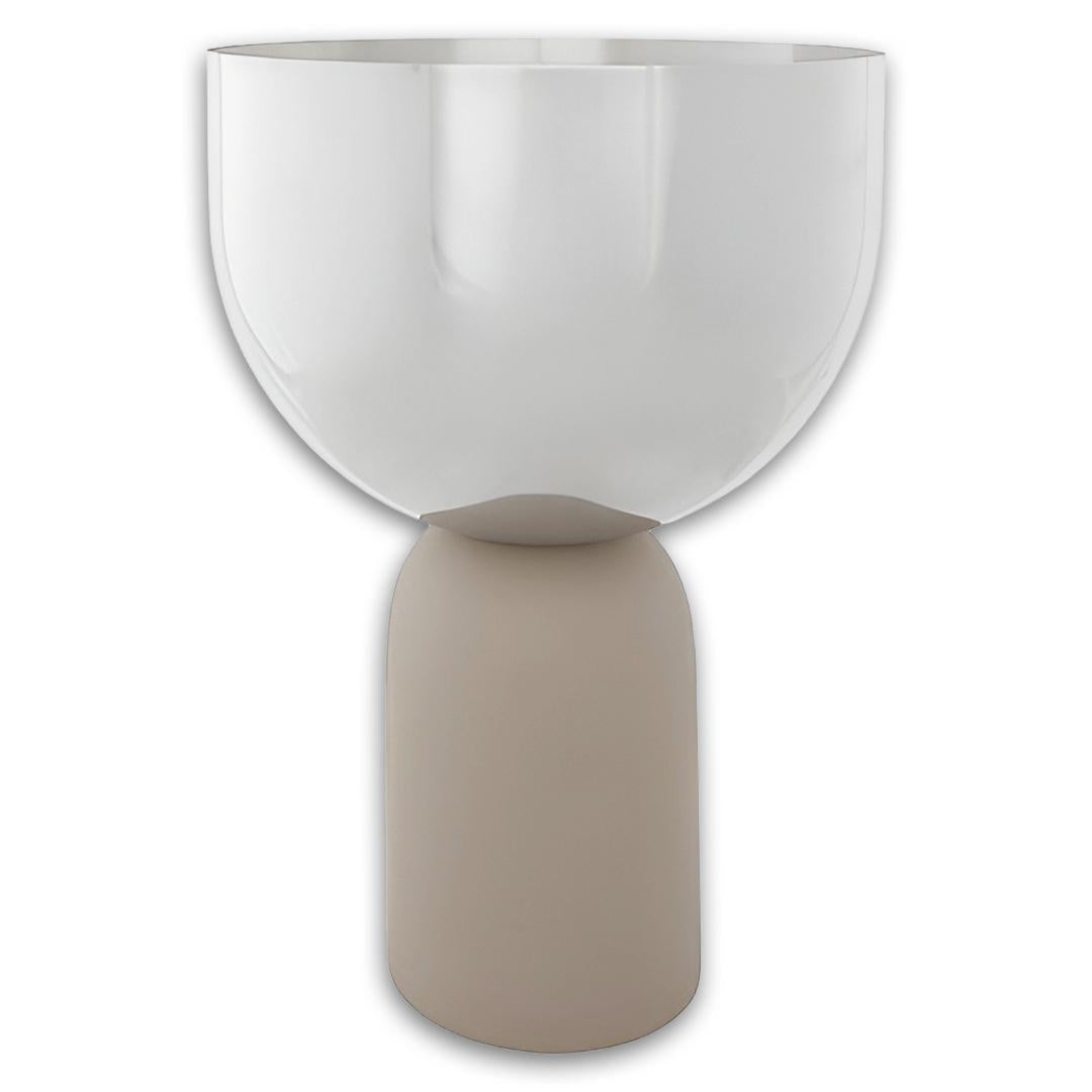 Torus Flowerpot Silver/Taupe-Tall