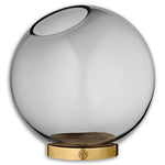 Globe Vase W. Stand-Black/Gold