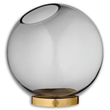 Globe Vase W. Stand-Black/Gold