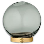 Globe Vase W. Stand Forest/Gold - AYTM