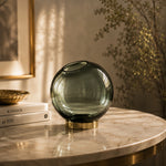 Globe Vase W. Stand Forest/Gold-Small - AYTM (view 2)