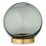 Globe Vase W. Stand Forest/Gold-Small - AYTM