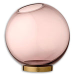 Globe Vase W. Stand Rose/Gold - AYTM