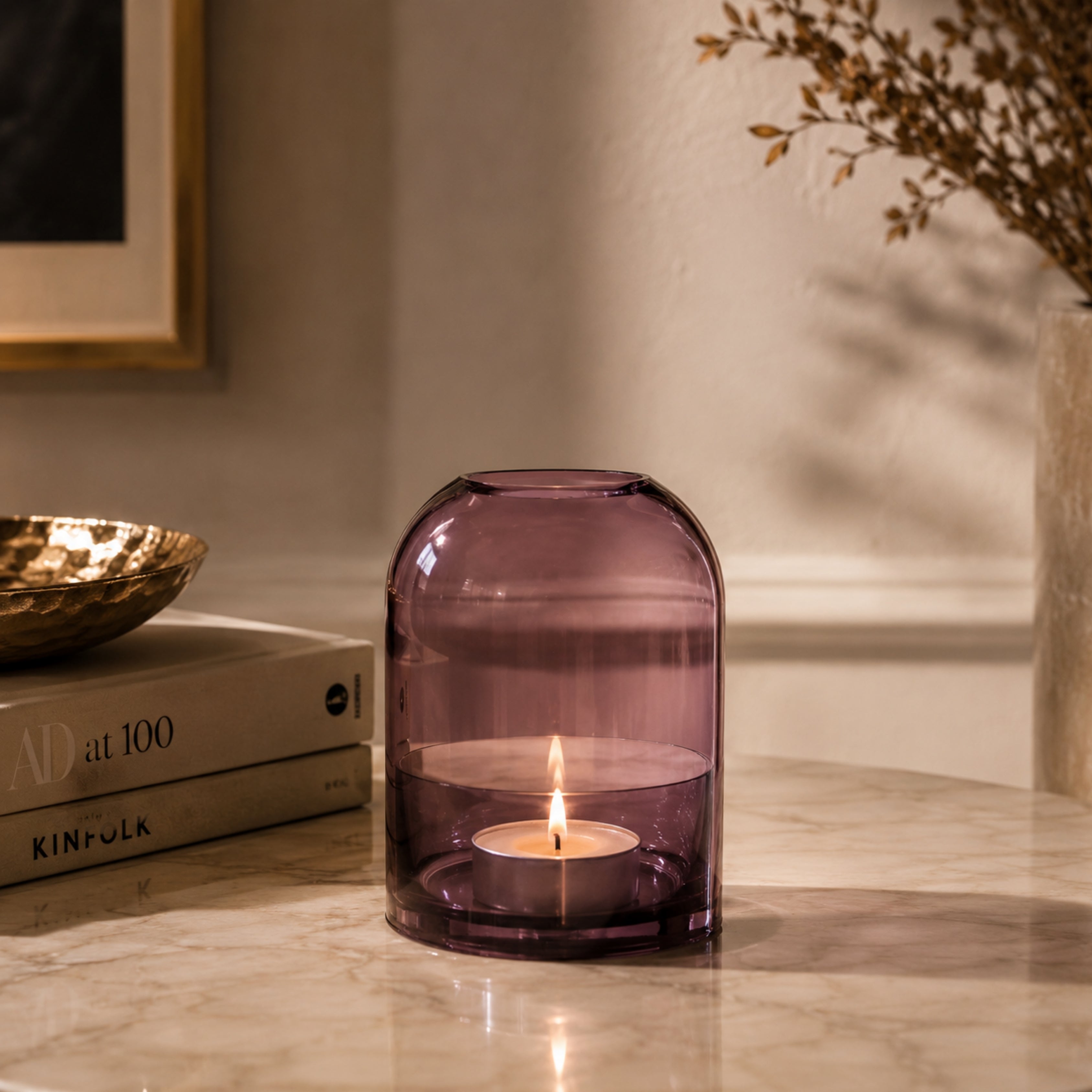 Tota Lantern For Tea Light-Rose/Black - AYTM (view 2)