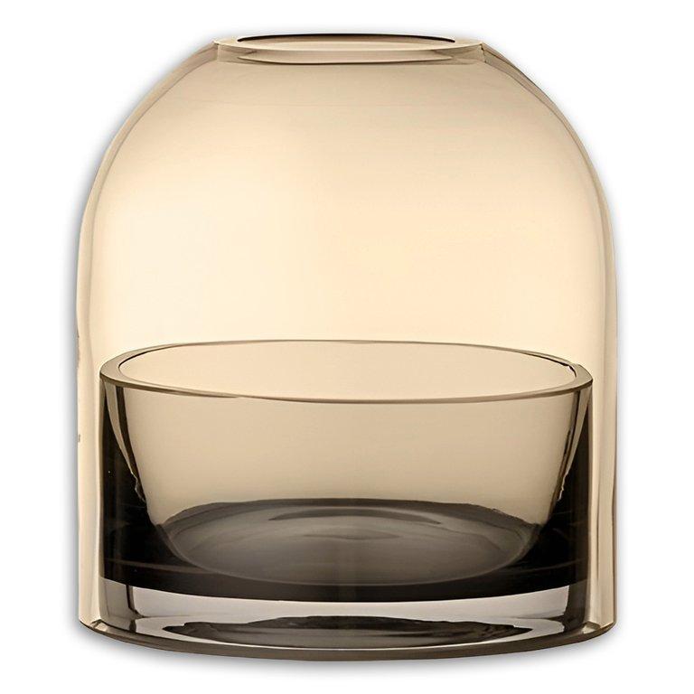 Tota Lantern For Tea Light-Amber/Black - AYTM