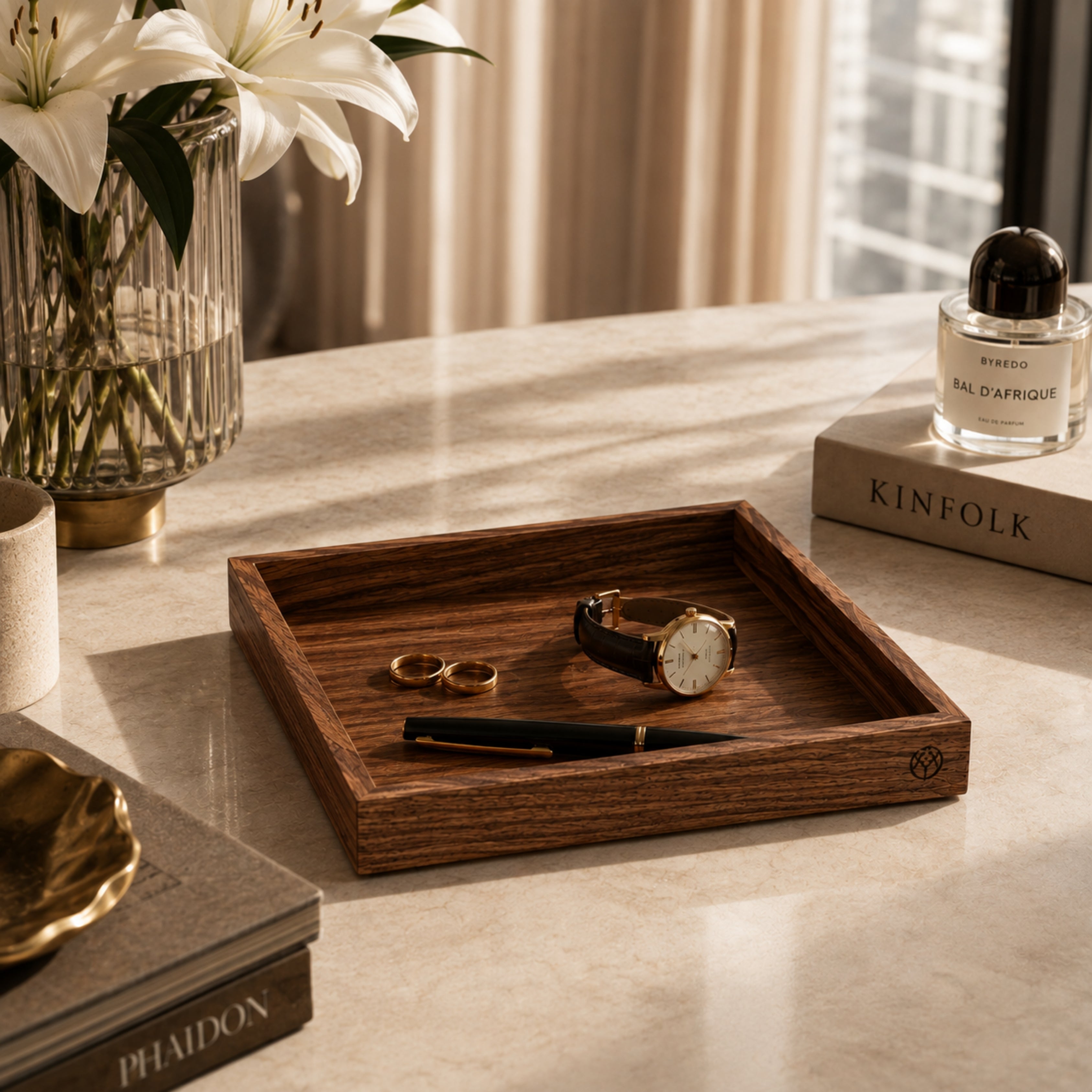 Unity Wooden Tray Walnut - AYTM (view 2)