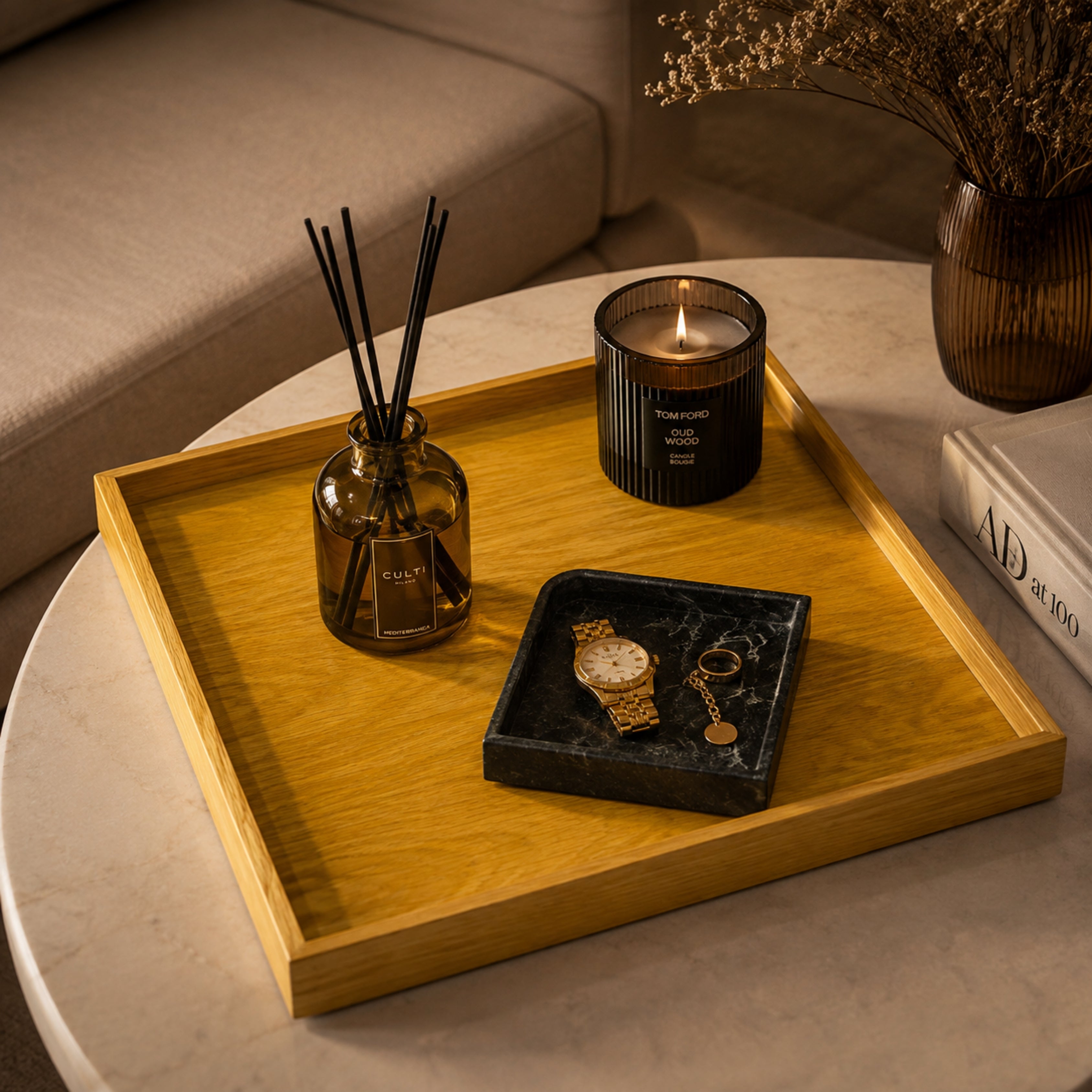 Unity Wooden Tray Oak - AYTM (view 2)