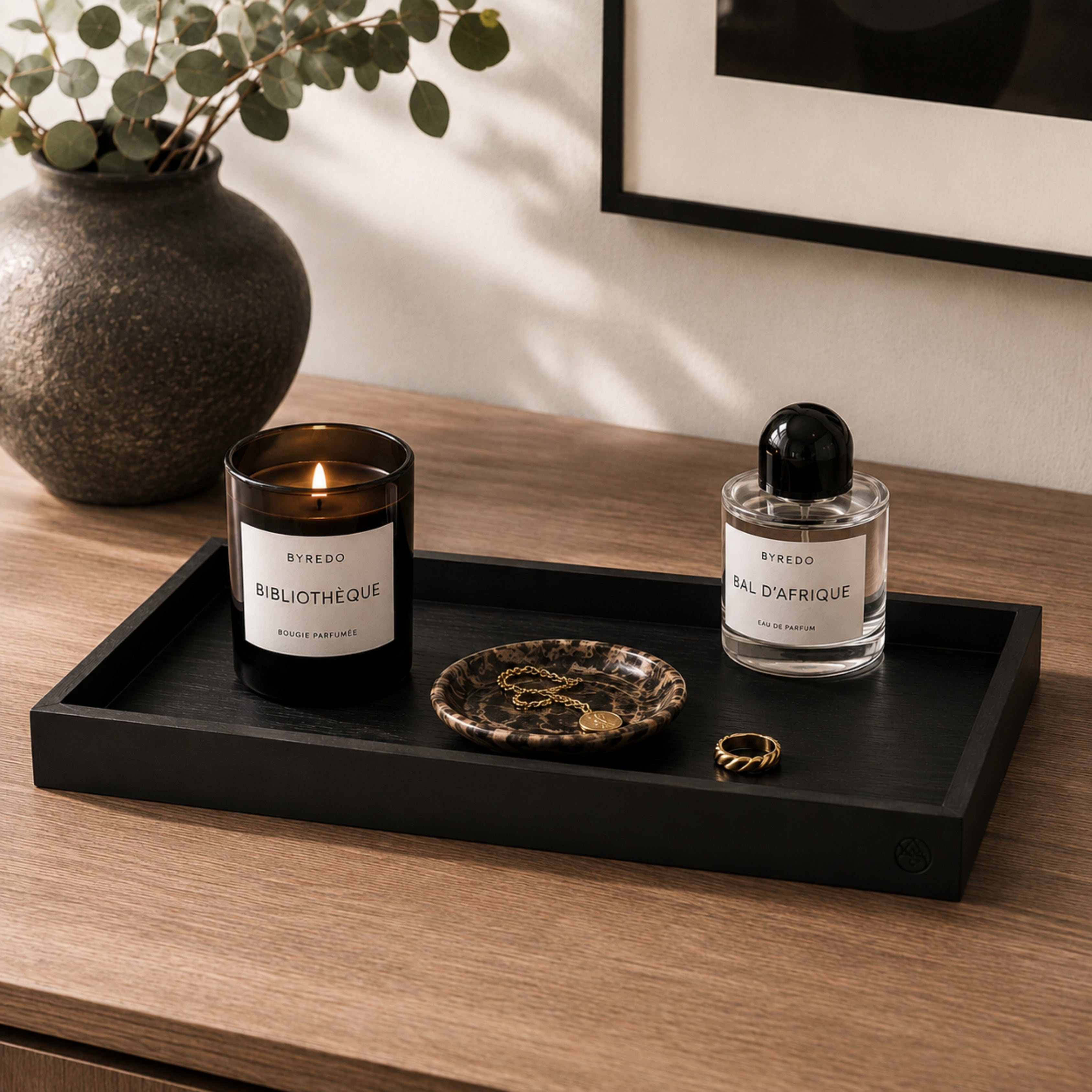 Unity Wooden Tray Black - AYTM (view 2)