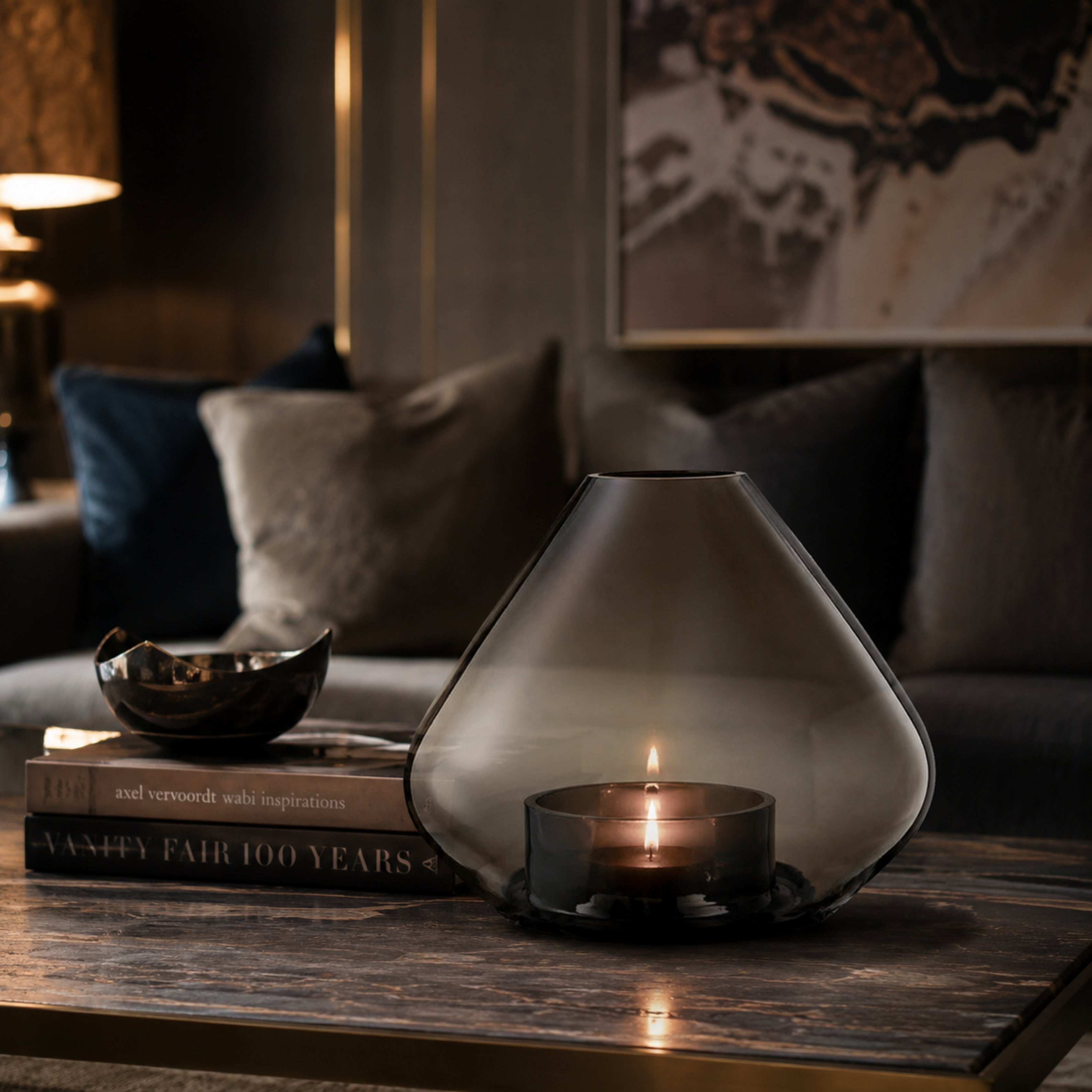 Uno Lantern/Vase Black-Big - AYTM (view 2)