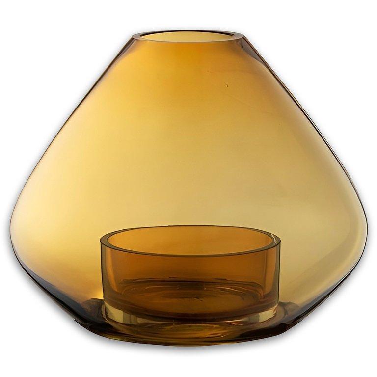 Uno Lantern/Vase Amber-Big - AYTM