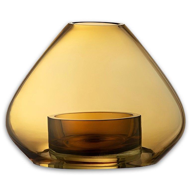 Uno Lantern/Vase Amber-Small - AYTM