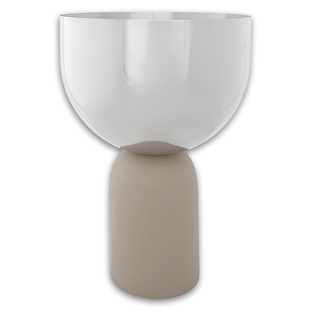Torus Flowerpot Silver/Taupe-Small