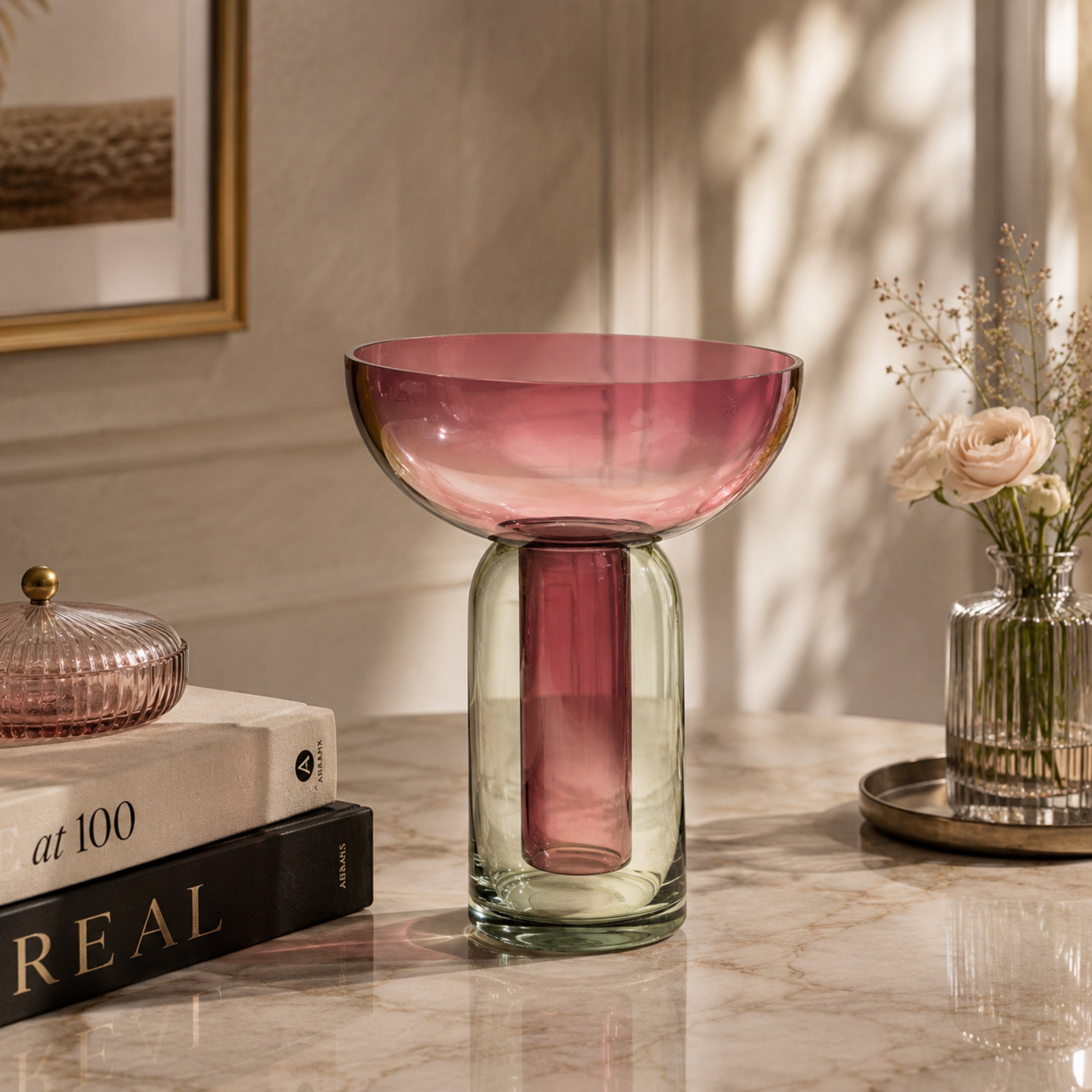 Torus Vase Black/Rose-Small - AYTM (view 2)