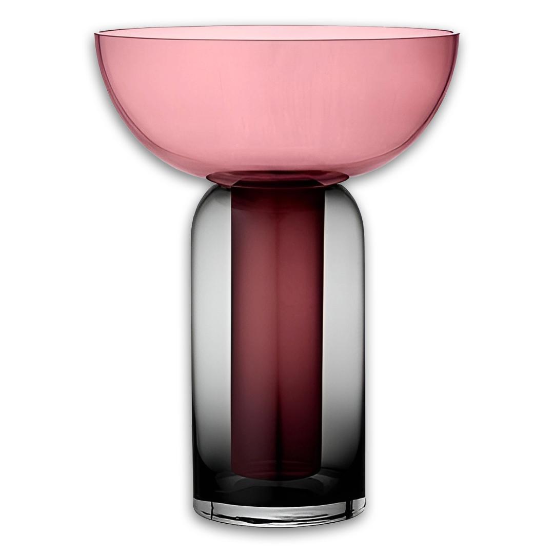 Torus Vase Black/Rose-Tall