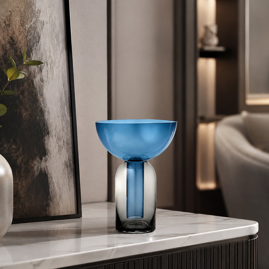 Torus Vase Black/Navy-Small (view 2)