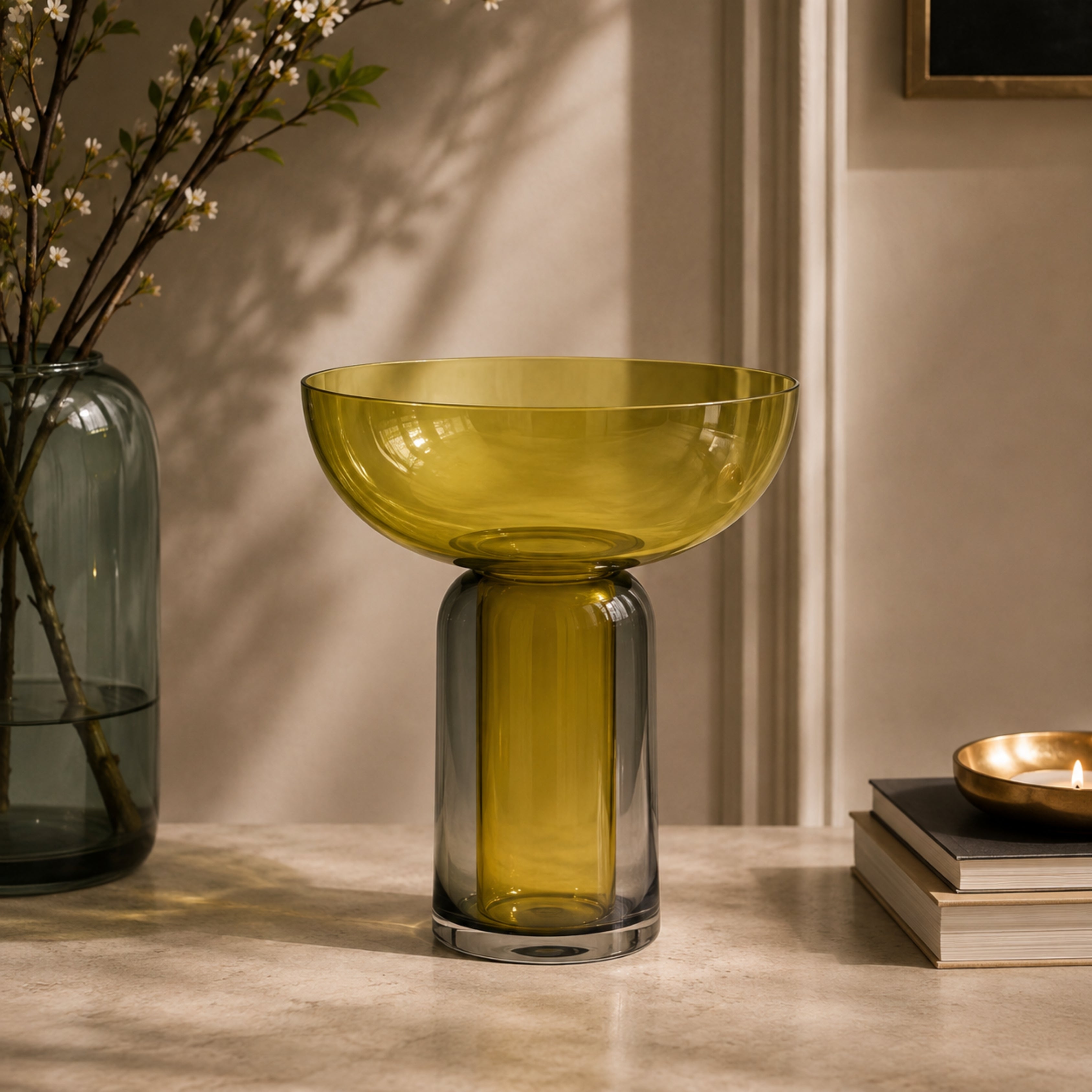 Torus Vase Black/Amber-Tall - AYTM (view 2)