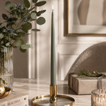 Lux Taper Candles - Set Of 4-Dusty Green - AYTM (view 2)