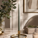 Lux Taper Candles - Set Of 4-Dusty Green - AYTM (view 2)