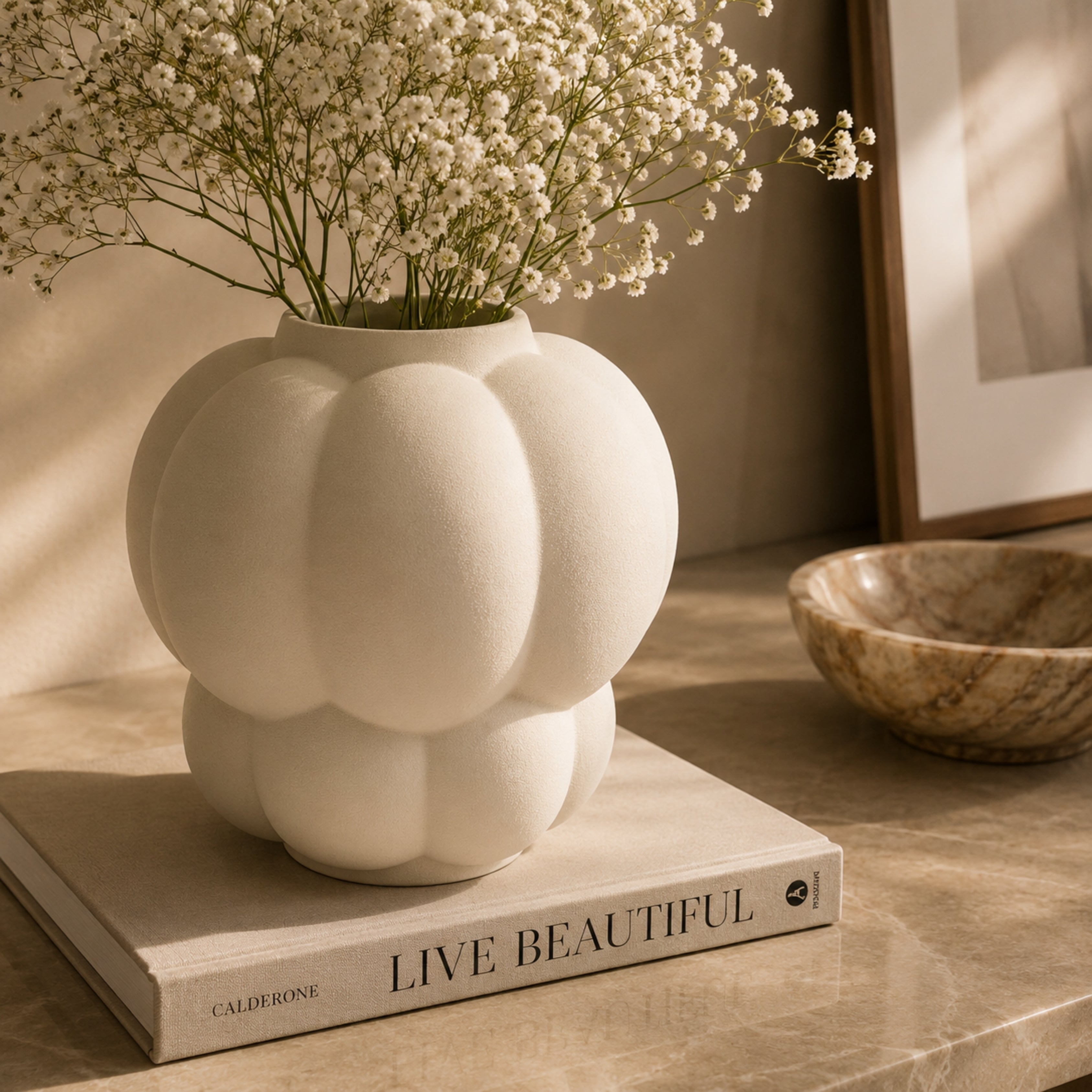 Uva Vase Cream - Small - AYTM (view 2)