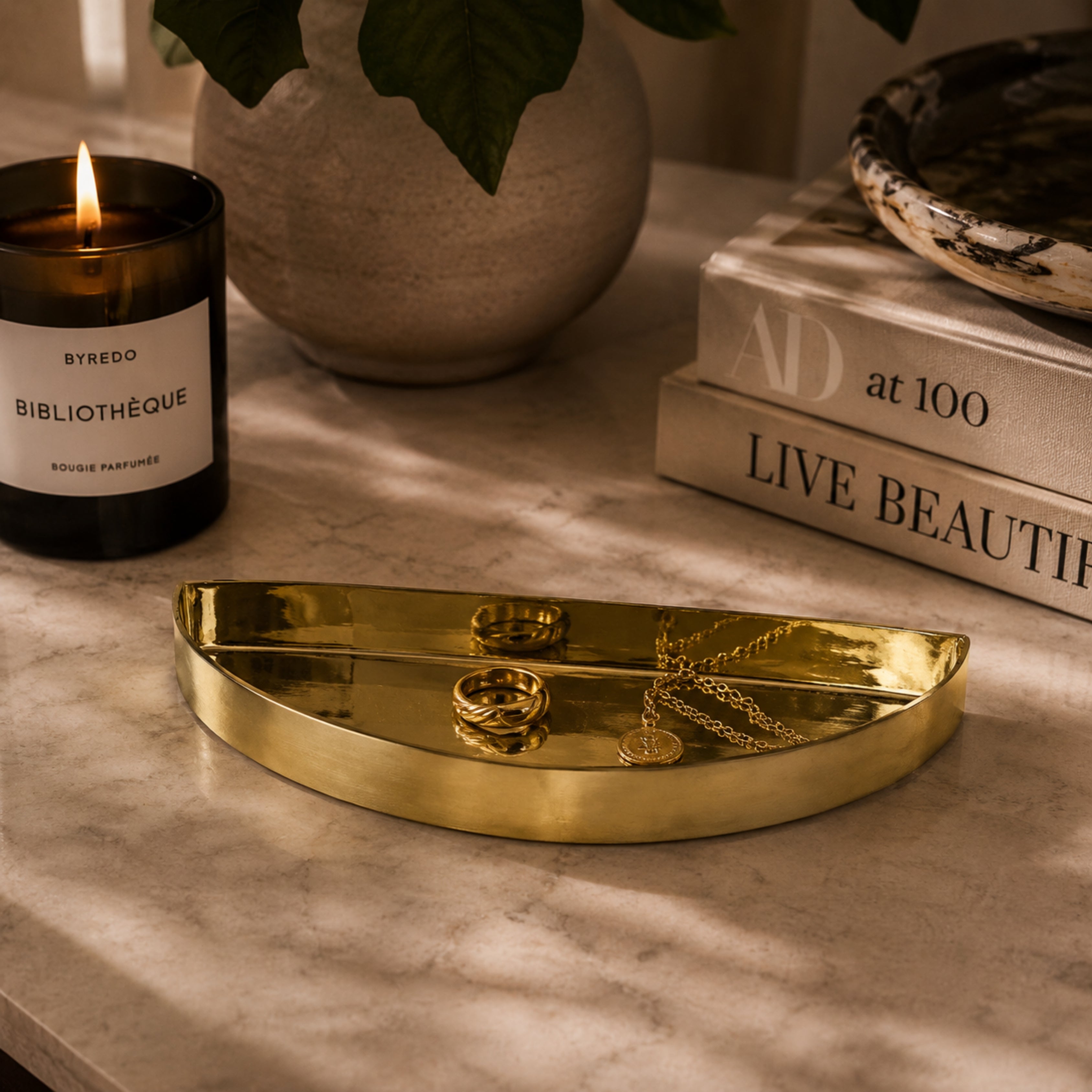 Unity Half Circle Tray Gold - AYTM (view 2)