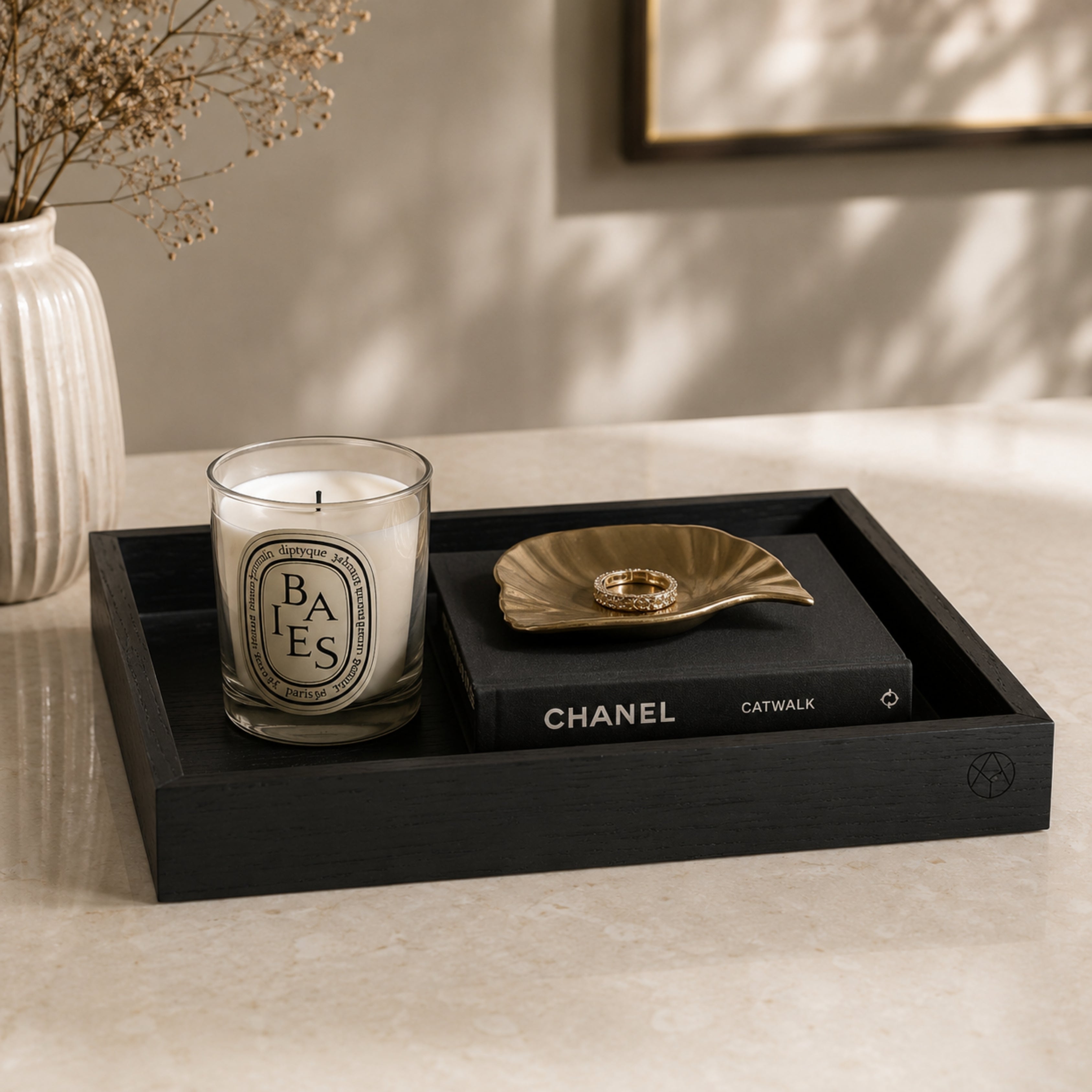 Unity Wooden Tray - Black Square - AYTM (view 2)