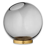 Globe Vase W. Stand Black / Gold - AYTM