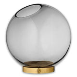 Globe Vase W. Stand Black / Gold - AYTM