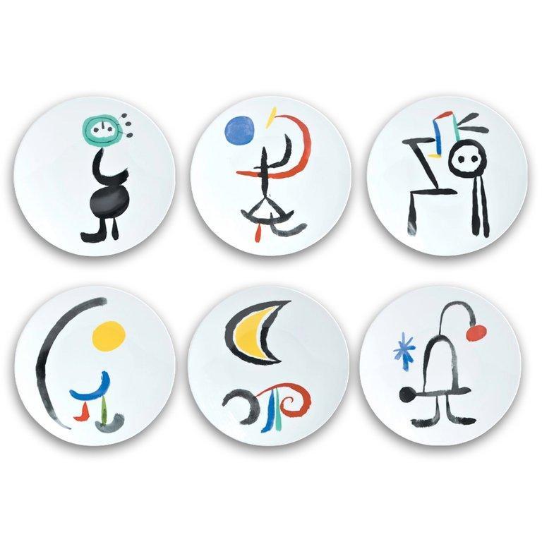 Untilable Joan Miro Set Of 6 Salad Plates