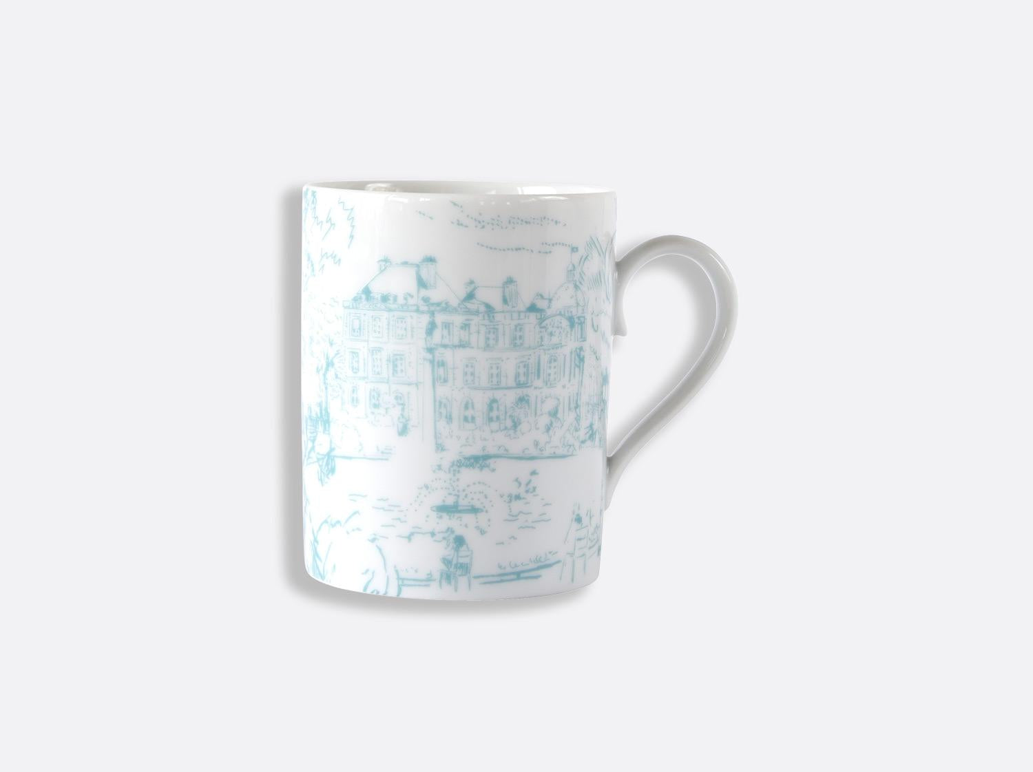 Tout Paris Turquoise Cylindrical Mug 10 Oz