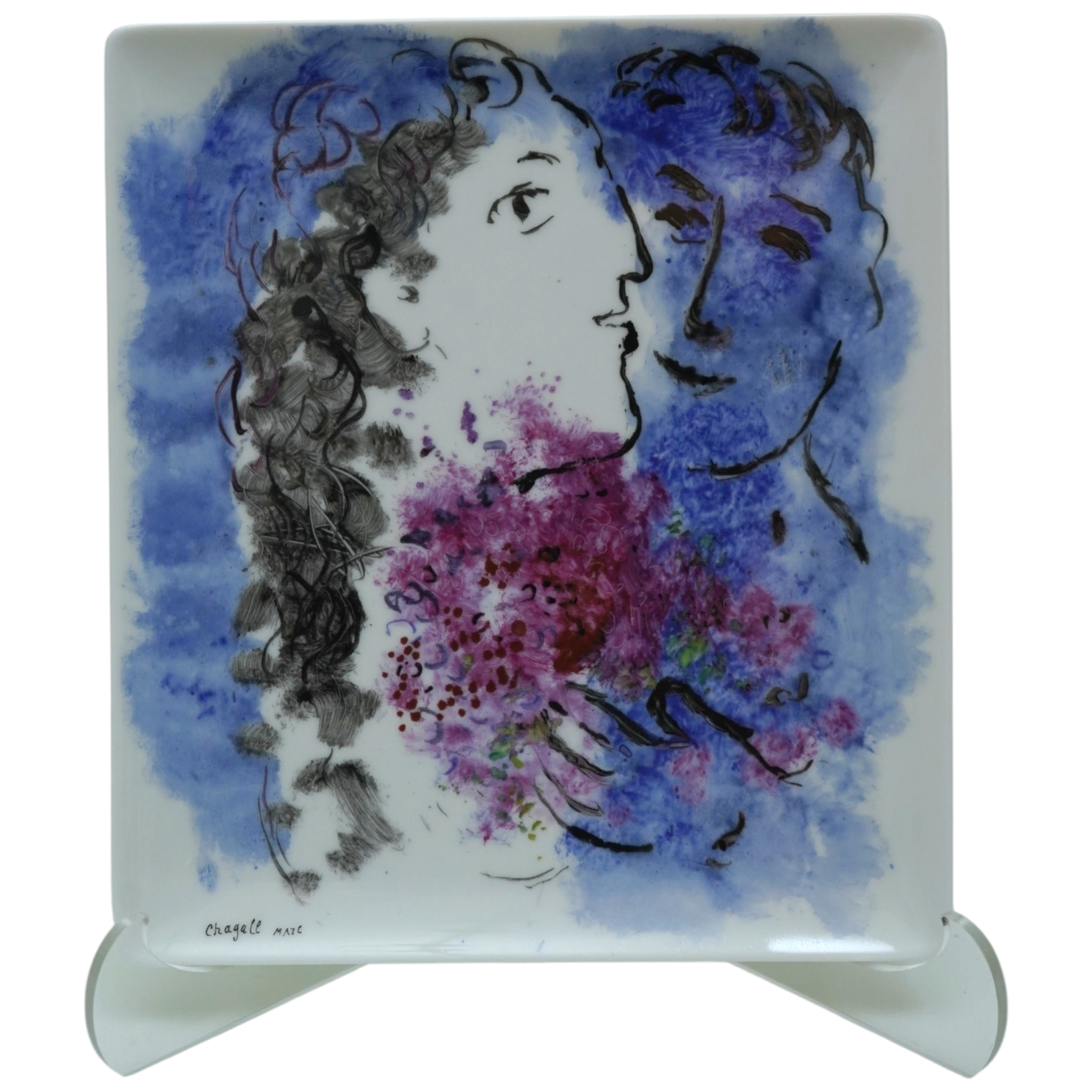 Marc Chagall'S Flower Bouquets Rectangular Tray