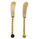 Set Of 2 Torchon Butter Spreader Knives