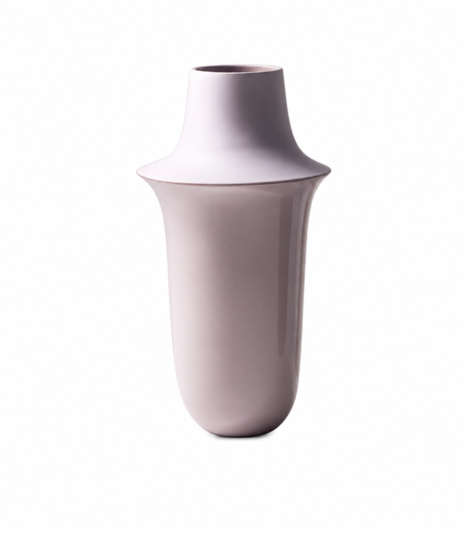 Isole Narrow Vase 1. Glossy Chic Pink And Satin Top