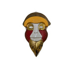 Brazza Primates Mask Glossy Greyhound Orange Yellow & Precious Metals