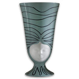 Sofia Madagascar Vase Vintge Green, Black & Satin White Face