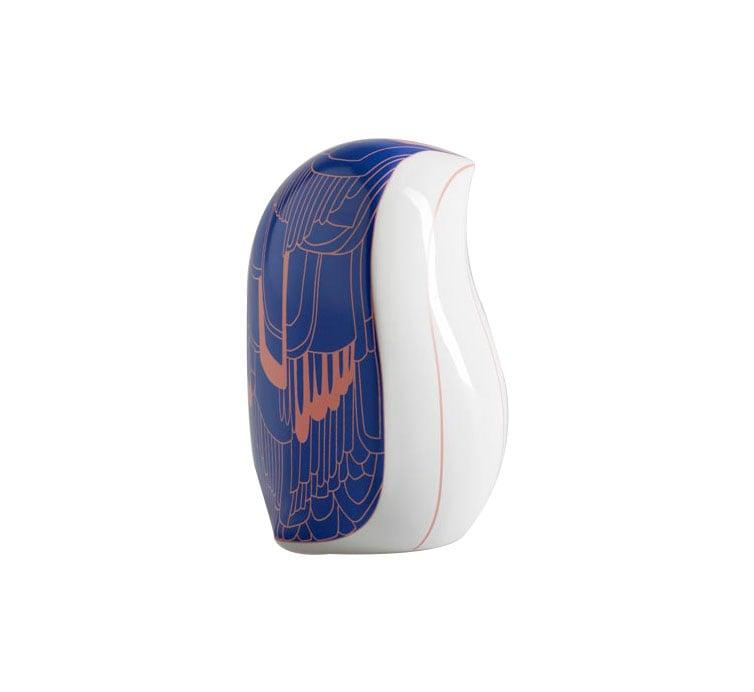 Compagno Bird Glossy White & Blue Graphic
