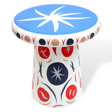 A-H41/04Gd1 T-Table Glossy White With Graphic - Dance