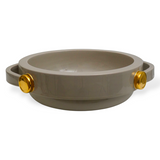 Sb-160/12+04/29 Jarro Centerpiece In Glossy Cashmere With Glossy Gold Details