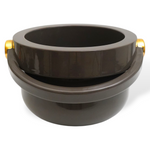 Sb-162/55+04/80 Jarra Centerpiece 1. Glossy Mud Brown And Glossy Copper Details