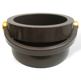 Sb-162/55+04/80 Jarra Centerpiece 1. Glossy Mud Brown And Glossy Copper Details