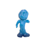 Red Atomik Mini Sculpture Glossy Turquoise With Blue Decoration