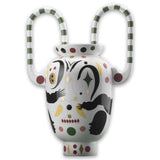 Maestro Vase Glossy White And Graphics