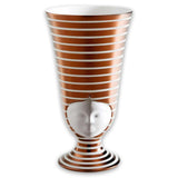Sister Sofia White Orizontal Glossy Copper Stripes