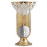 Frida Thai Satin White And Glossy Gold Graphics