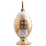Helen Thai Satin White And Glossy Gold Graphics