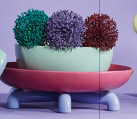 SEDUM TABLETOP, WARM GREY TOP, GLOSSY MUD BROWN AND CASHMERE BASE